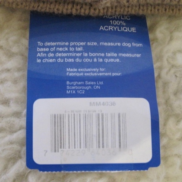 Burgham Cable Knit Dog Sweater 18" - Picture 5 of 7